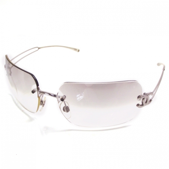 chanel clear rimless sunglasses