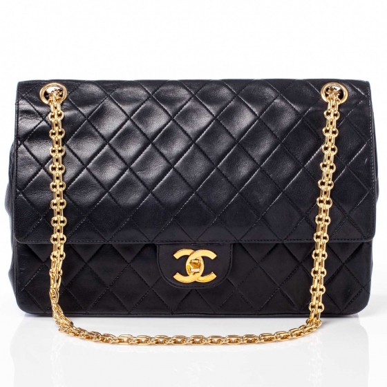 black double chain bolsa