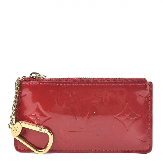 louis vuitton red vernis key pouch