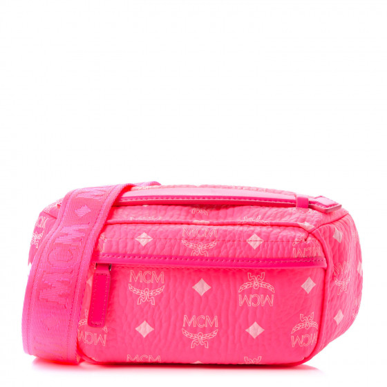 mcm neon pink crossbody