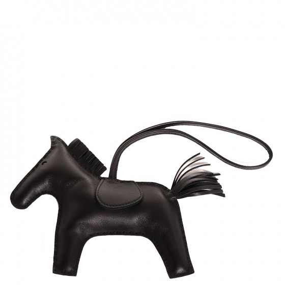 hermes black horse charm