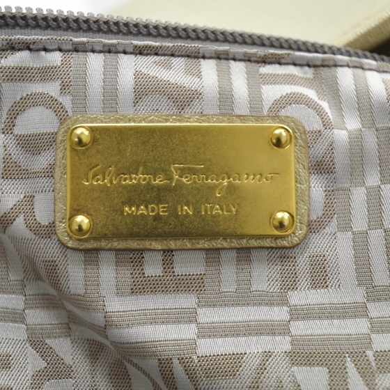 ferragamo gold bag