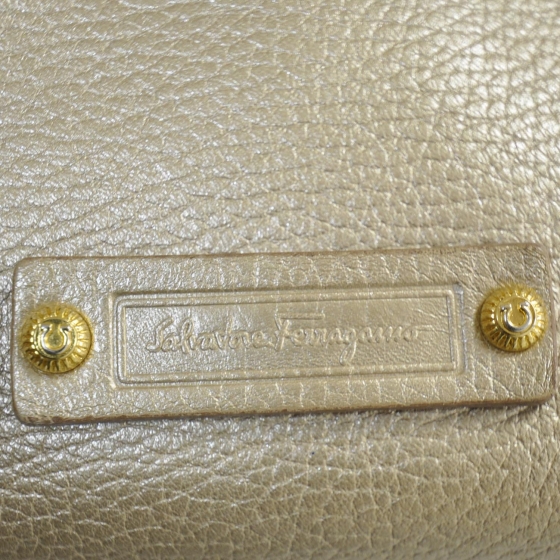 ferragamo gold bag