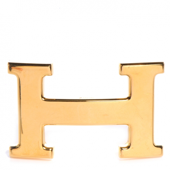 HERMES 32mm H Belt Buckle Gold 61208