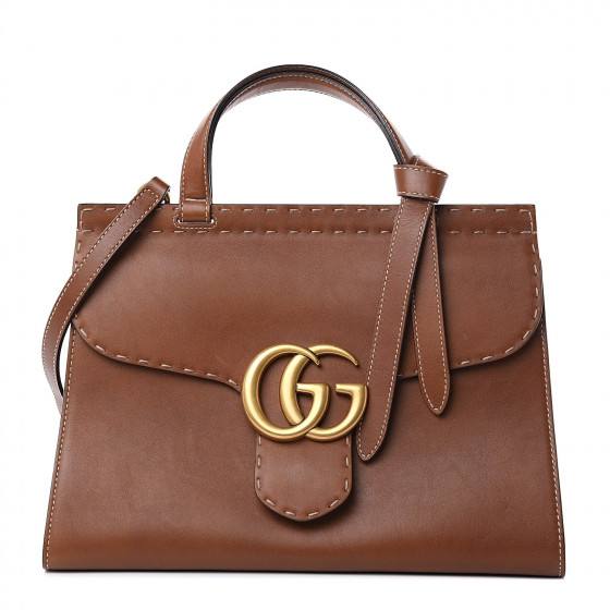 gucci marmont top handle brown