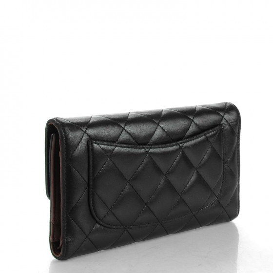 chanel flap wallet black