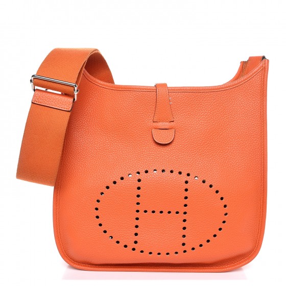 HERMES Taurillon Clemence Evelyne III PM Feu 299498