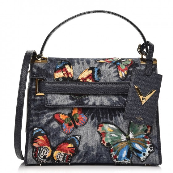 valentino denim butterfly bag