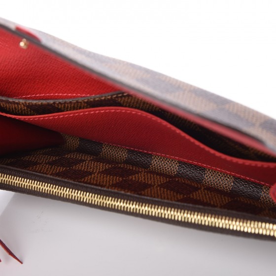 Louis Vuitton Josephine Wallet Zippered Insert Damier Ebene Red Lining in  Canvas with Brass - US