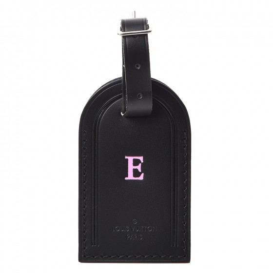 louis vuitton luggage tag black