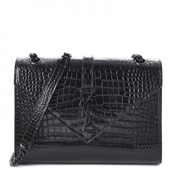 saint laurent black medium envelope chain bag