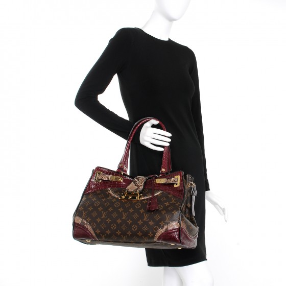 LOUIS VUITTON Monogram Python Alligator Monogramissime Exotic Shopper ...