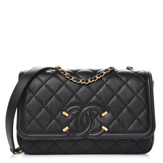 chanel filigree flap small