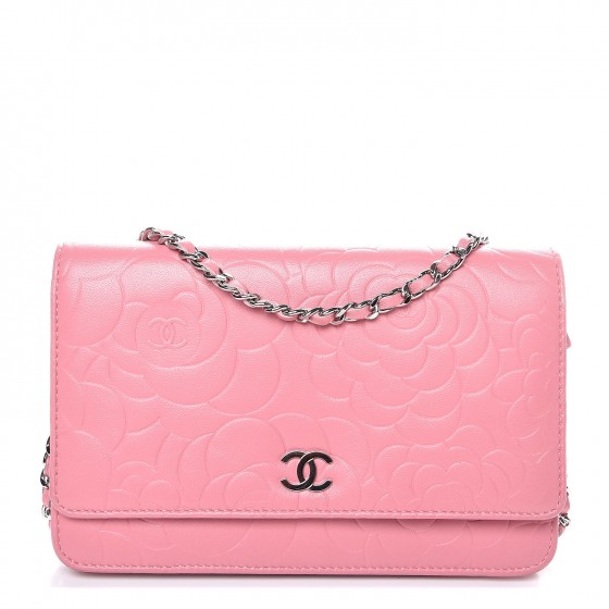 chanel camellia wallet pink