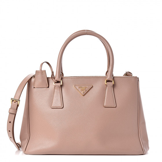 prada saffiano small double tote