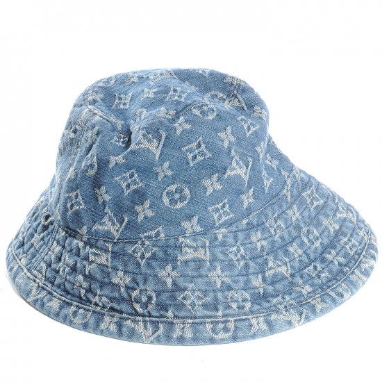 LOUIS VUITTON Monogram Denim Bucket Hat 52939