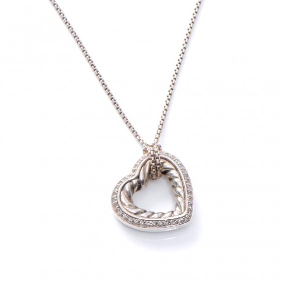 david yurman diamond heart necklace