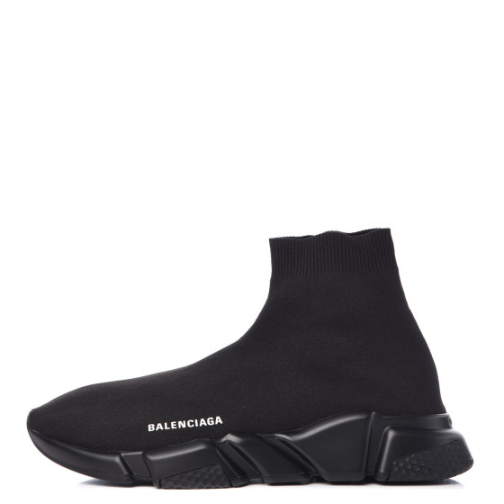 BALENCIAGA Neoprene Knit Mens Tess S Gomma Sneakers 10 Black 377213