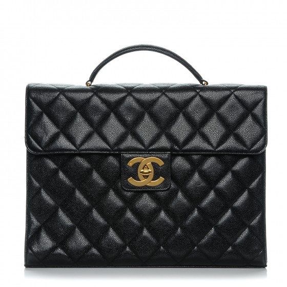 chanel quilted briefcase