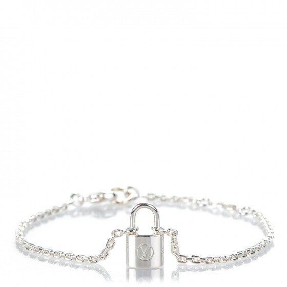 Louis Vuitton UNICEF Bracelet Silver Lockit Ag 925 A31466 Black