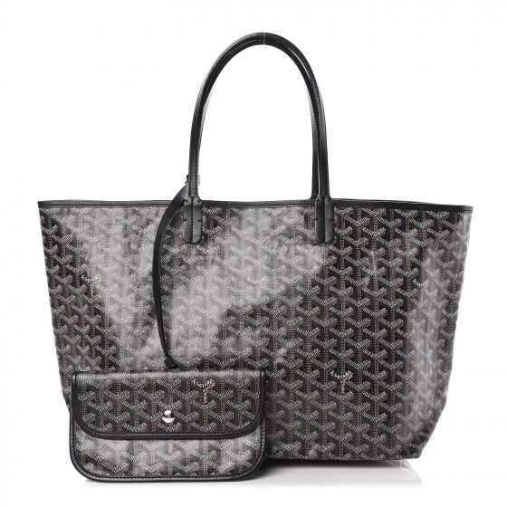 GOYARD Goyardine Saint Louis PM Black 405050 | FASHIONPHILE