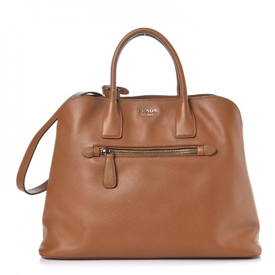 prada saffiano caramel