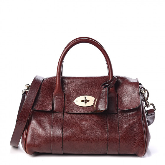 MULBERRY Soft Grain Calfskin Small Bayswater Oxblood 420223