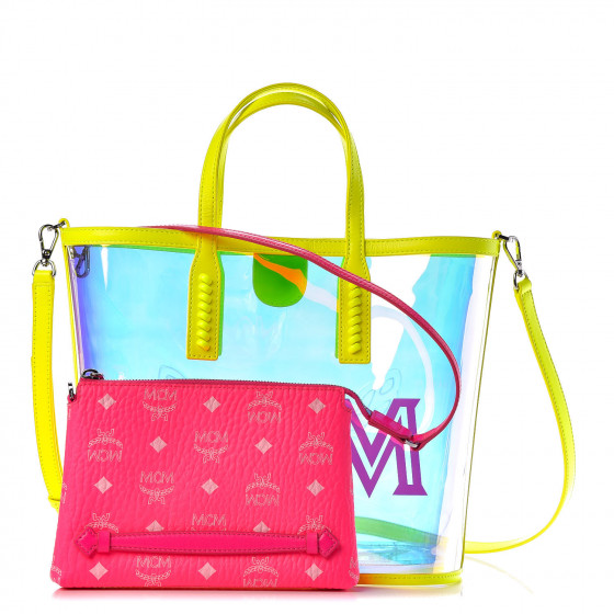 mcm iridescent medium shopper tote