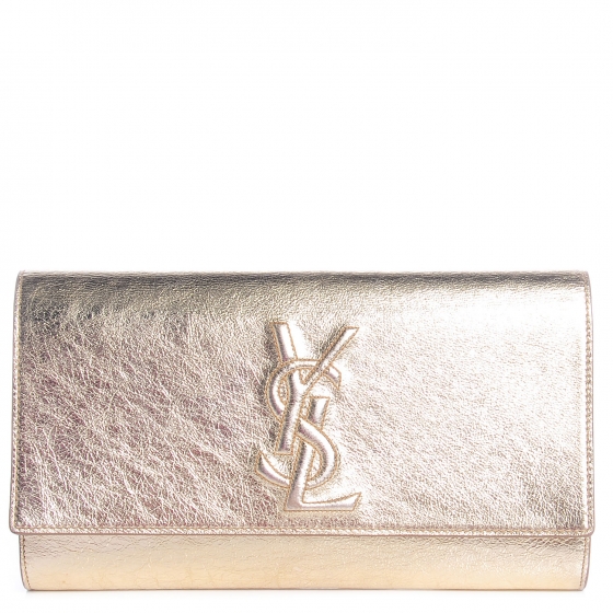 yves saint laurent gold clutch