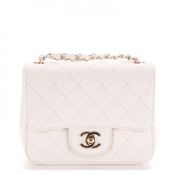 chanel white caviar mini