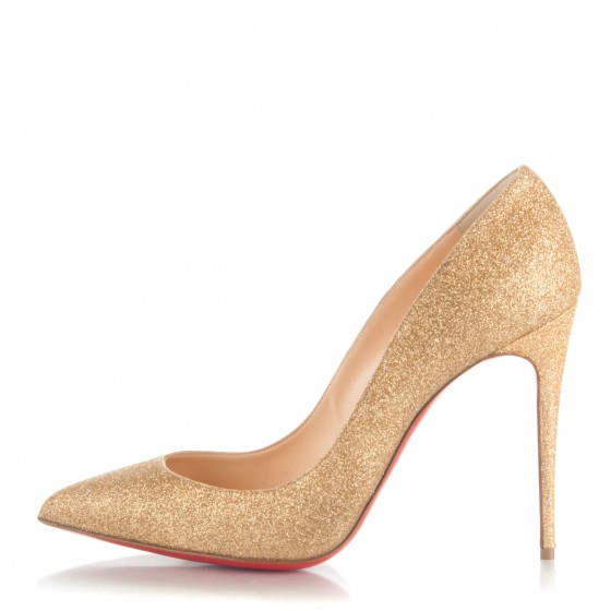 gold glitter louboutin heels