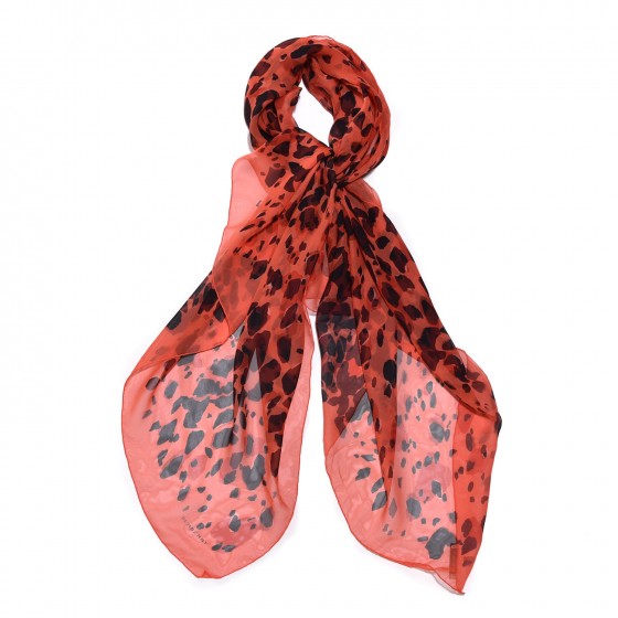 burberry animal print silk scarf