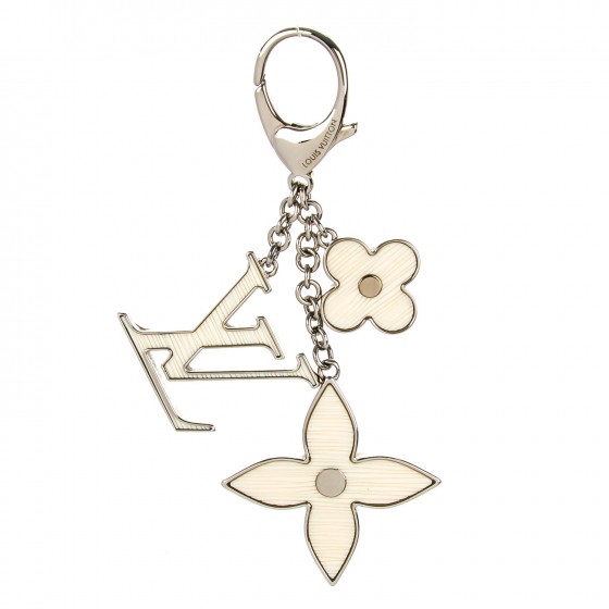 White Fleur De Epi Bag Charm