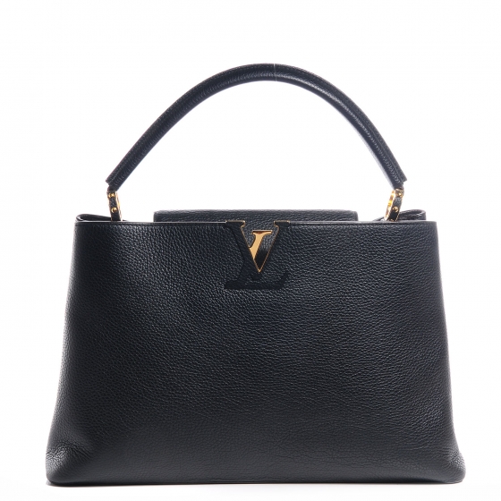 LOUIS VUITTON Taurillon Capucines GM Black 81117