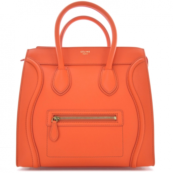 celine orange luggage bag