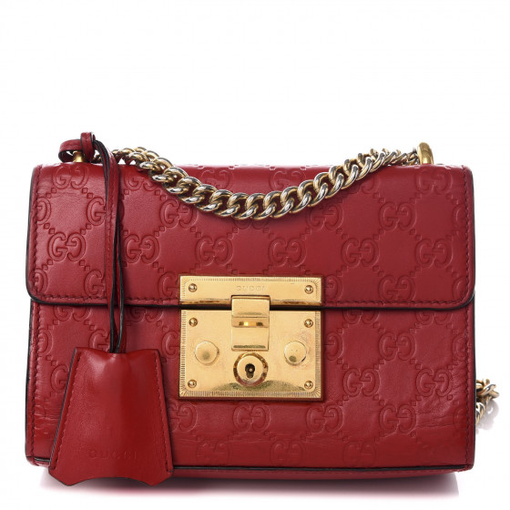 gucci padlock bag red