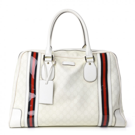 gucci white duffle bag