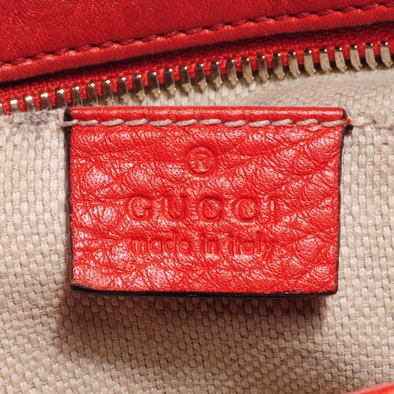 gucci soho small leather disco bag red