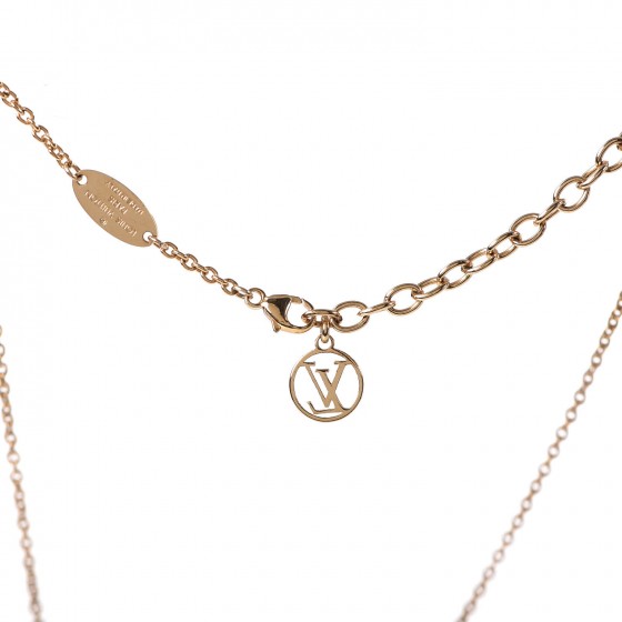 LOUIS VUITTON Essential V Necklace Gold 327832