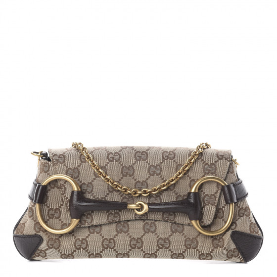 gucci monogram horsebit clutch