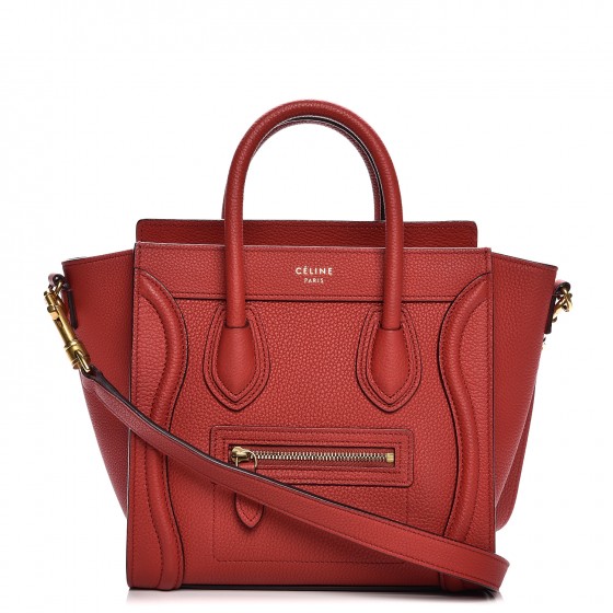 celine luggage nano red