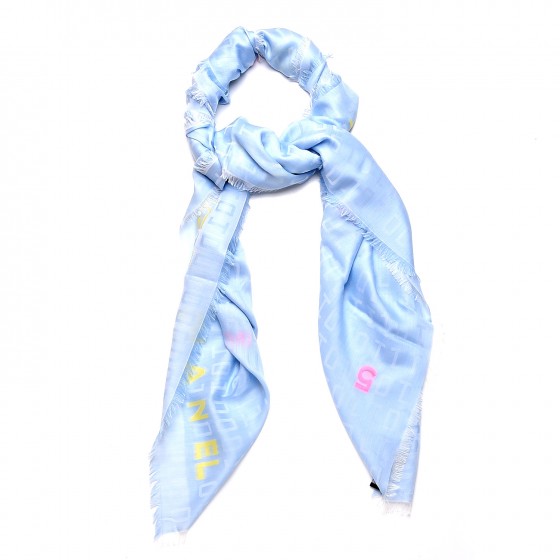 light blue silk scarf