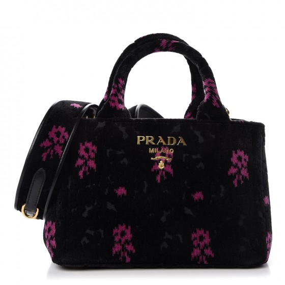 prada black velvet bag