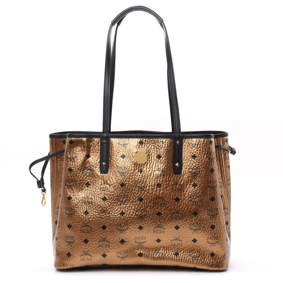 mcm iridescent medium shopper tote