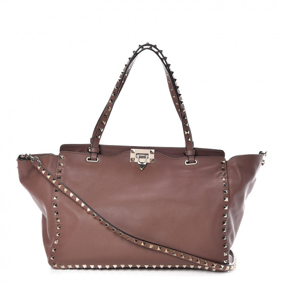 valentino rockstud vitello tote bag