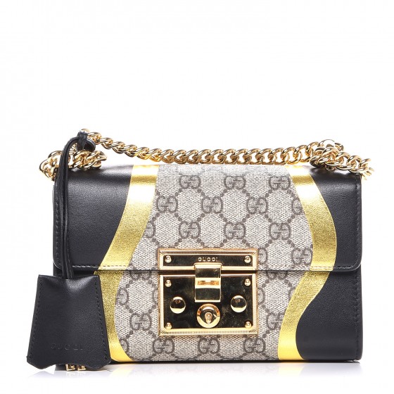 gucci bag black and gold