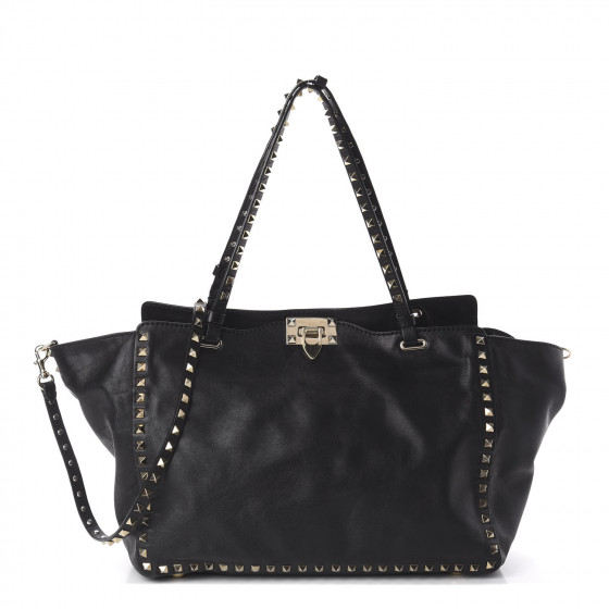 valentino rockstud vitello tote bag