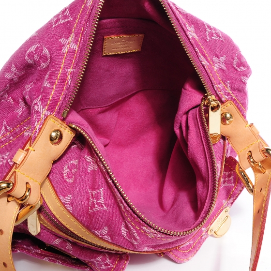 LOUIS VUITTON Denim Baggy PM Fuchsia 63950