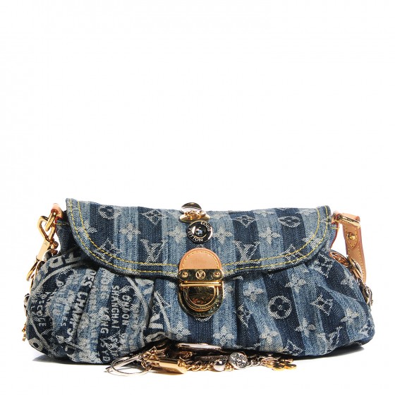 Louis Vuitton Limited Editon Denim Mini Pleaty Raye Handbag