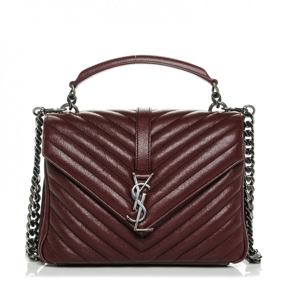 ysl college bag red